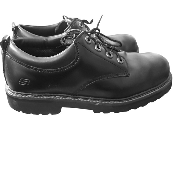 VTG 90s Black Leather Skechers|Tom Alley Cat|Jammer Oxfords|Chunky Platform main image 4